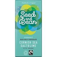 Seed & Bean Milk Choc with Lime & Sea Salt 85g