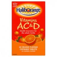 Seven Seas Haliborange Vitamins A C & D 60 Orange Flavour Chewable Tablets