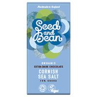 seed bean org sea salt dark bar 85g