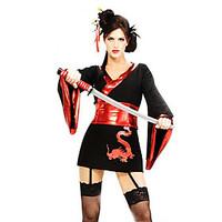 Sexy Samurai Black Polyester Women\'s Halloween Party Costume
