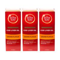 seven seas orange syrup cod liver oil liquid triple pack
