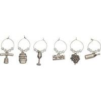 set of 6 decorative wine charms