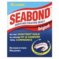 Seabond Denture Fixative Seals Original 15 Lowers