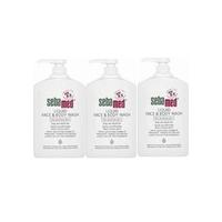 sebamed liquid face and body wash 1000ml triple pack