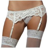 seven til midnight smallmedium white lace affairs garter belt