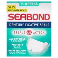 Seabond Triple Action Denture Fixative Seals 15 Upper Strips