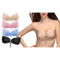 self adhesive butterfly push up bra