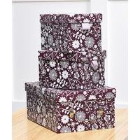 Set of 3 Floral Storage boxes