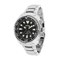 Seiko Men\'s Prospex Sea Automatic Kinetic Diver\'s 200M Stainless Steel Watch SUN019P1 - Black and Silver