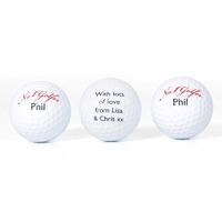 Set Of Personalised No1 Golfer Golf Balls