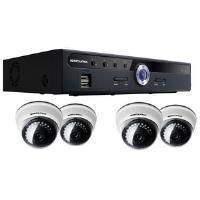 Securix SME4 D12 (500GB) CCTV Kit Comprising a 4 Channel DVR System with 4 x 420TVL Dome Cameras and Smartphone Access
