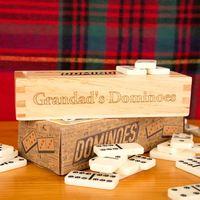Set Of Dominoes With Wooden Box