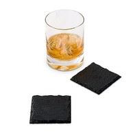 set of square slate coasters