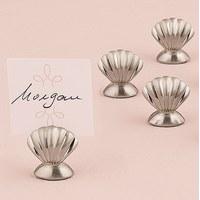 Sea Shell Silver Place Card Holders