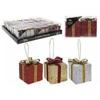 Set Of 2 Glitter Parcels Set Of 3 Assorted