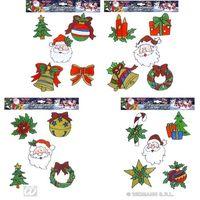 set of 5 assorted christmas window sitckers set