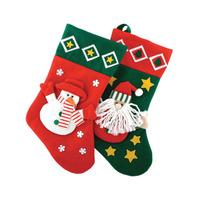 Seasons Greetings 3d Snowman & Santa Stockings