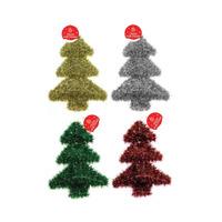 Seasons Greetings Tinsel Wall Plaques - Christmas Tree