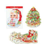 Seasons Greetings Glitter Christmas Decorations - Medium