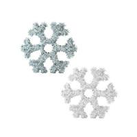 Seasons Greetings Tinsel Wall Plaques - Snow Flake