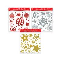 seasons greetings glitter window stickers