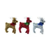 Seasons Greetings Tinsel Reindeers