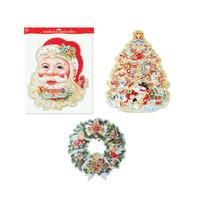 seasons greetings glitter christmas decorations large