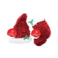 Seasons Greetings Tinsel Wall Plaques - Stocking & Hat