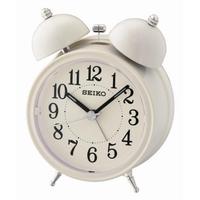 Seiko QHK035C Bell Alarm Clock with Light and Snooze Cream