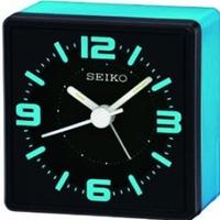 Seiko QHE091L Analogue Bedside Alarm Clock Blue