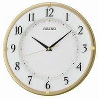 Seiko QXA658G Wall Clock with Arabic Dial Gold with White Face