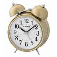 Seiko QHK035G Bell Alarm Clock with Light and Snooze Gold