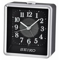 Seiko QHE142K Bedside Beep Alarm Clock with Flashing Light Black