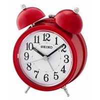 Seiko QHK035R Bell Alarm Clock with Light and Snooze Red