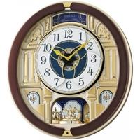 seiko qxm356b melody in motion wall clock with rotating pendulum