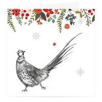 Seasons Pheasant Christmas Card