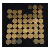 Set of 28 British Half Pennies