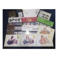 set of 7 1980 british post office presentation packs 1 first day cover ...