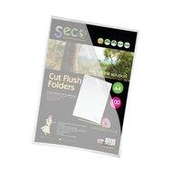 Seco LSF-CL Oxo-biodegradable Cut Flush (A4) Polypropylene Folders Clear Pack of 100