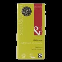 Seed And Bean Extra Dark Chilli & Lime Chocolate 85g - 85 g