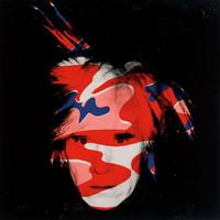 self portrait 1986 red white blue camo by andy warhol