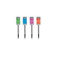 Set of 4 Solar LED Lamps Heitronic