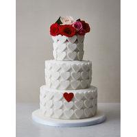 Serene Heart Sponge Wedding Cake
