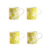 Set of 4 Floral Mugs