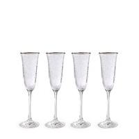 Set of 4 Melody Champagne Flutes