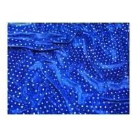 Sequinned Velour Dress Fabric Royal Blue