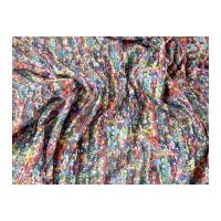 Sequinned & Embroidered Georgette Dress Fabric Multicoloured