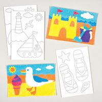 seaside sand art pictures pack of 32