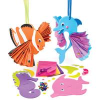 sealife crinkle decoration kits pack of 4