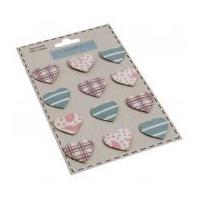 Self Adhesive Canvas Cotton Heart Labels